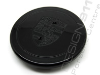 Wheel Cap "Fuchs" black plastic imbossed crest For Porsche Car